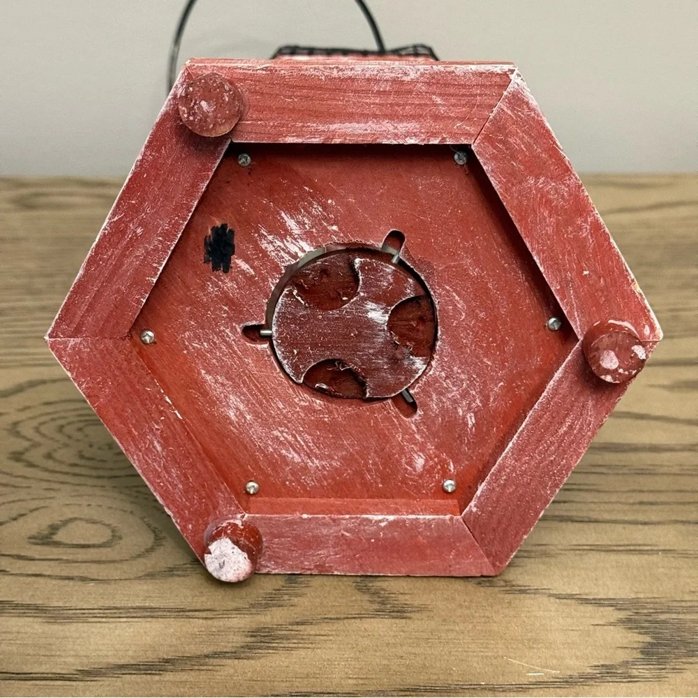 Vintage See Thru Glass LIGHTHOUSE Nautical Decor Tealight Candle Lantern Rustic